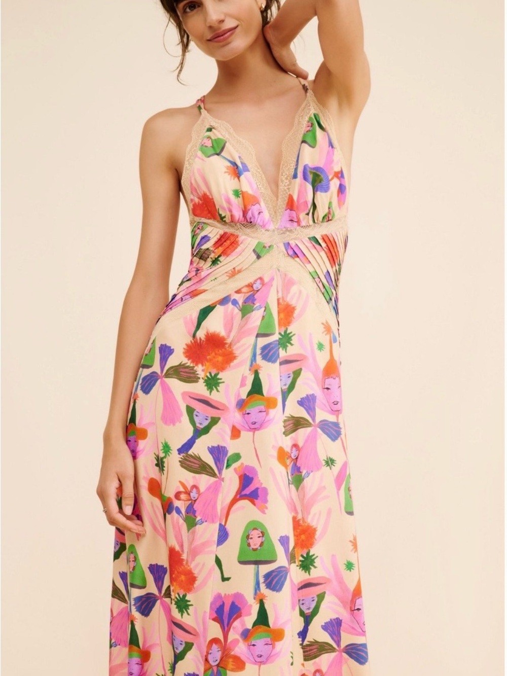 Farm Rio Fairies Slip Dress Size Large